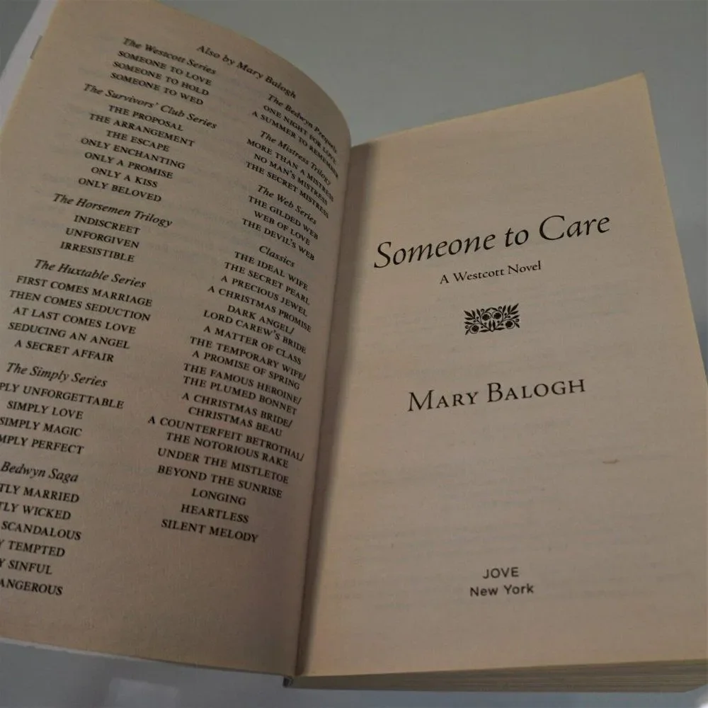 Someone to Care by Mary Balogh A Westcott Novel 2018 Jove Mass Market Paperback